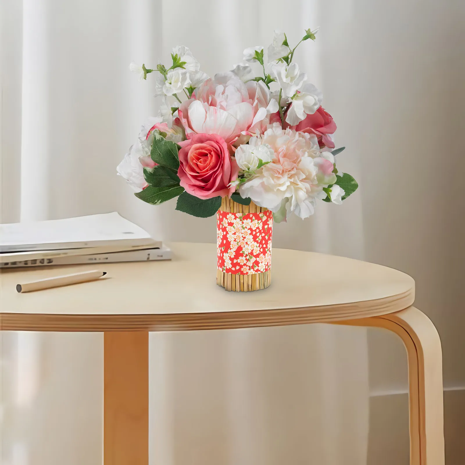 Vas Dekoratif Kerajinan Jerami - The Florist Supply ulasan dan harga