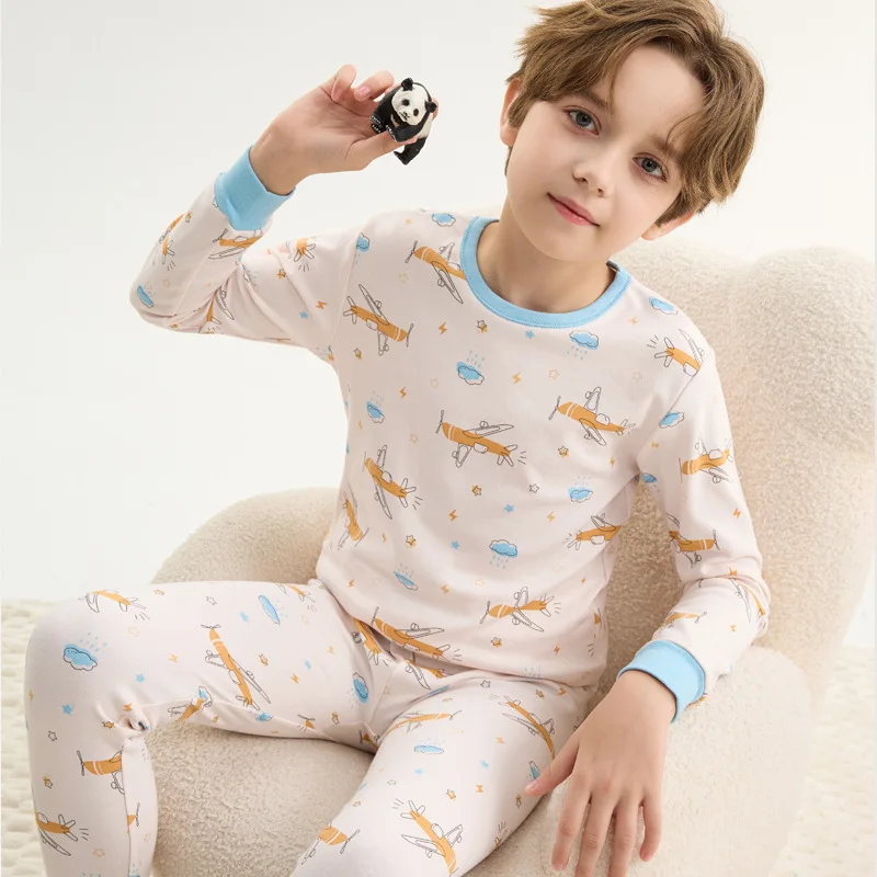 Jongens Meisjes Pyjama Nieuwe Herfst Lange Mouwen Kinderkleding Nachtkleding Katoenen Pyjama Sets Voor Kinderen 2 4 5 6 8 12 14 Jaar