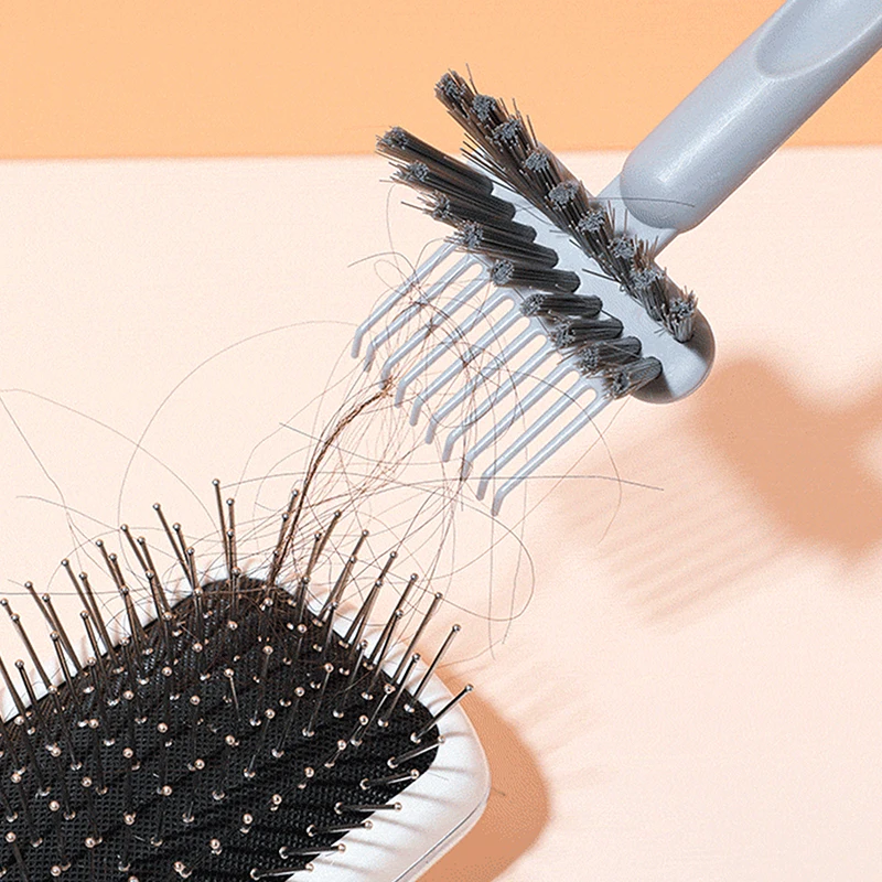 2 In1 Comb Cleaner Delicate Cleaning Hair Brush Comb Embeded Tools Cleaning Comb Edge Tool Handle Cleaner Brush