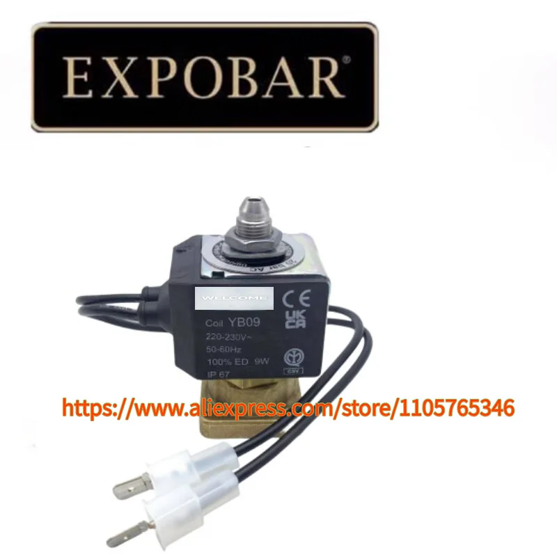 100% Original ITALY Expobar Coffee Machine Brewing Head Solenoid Valve YB09 9W 220-230V