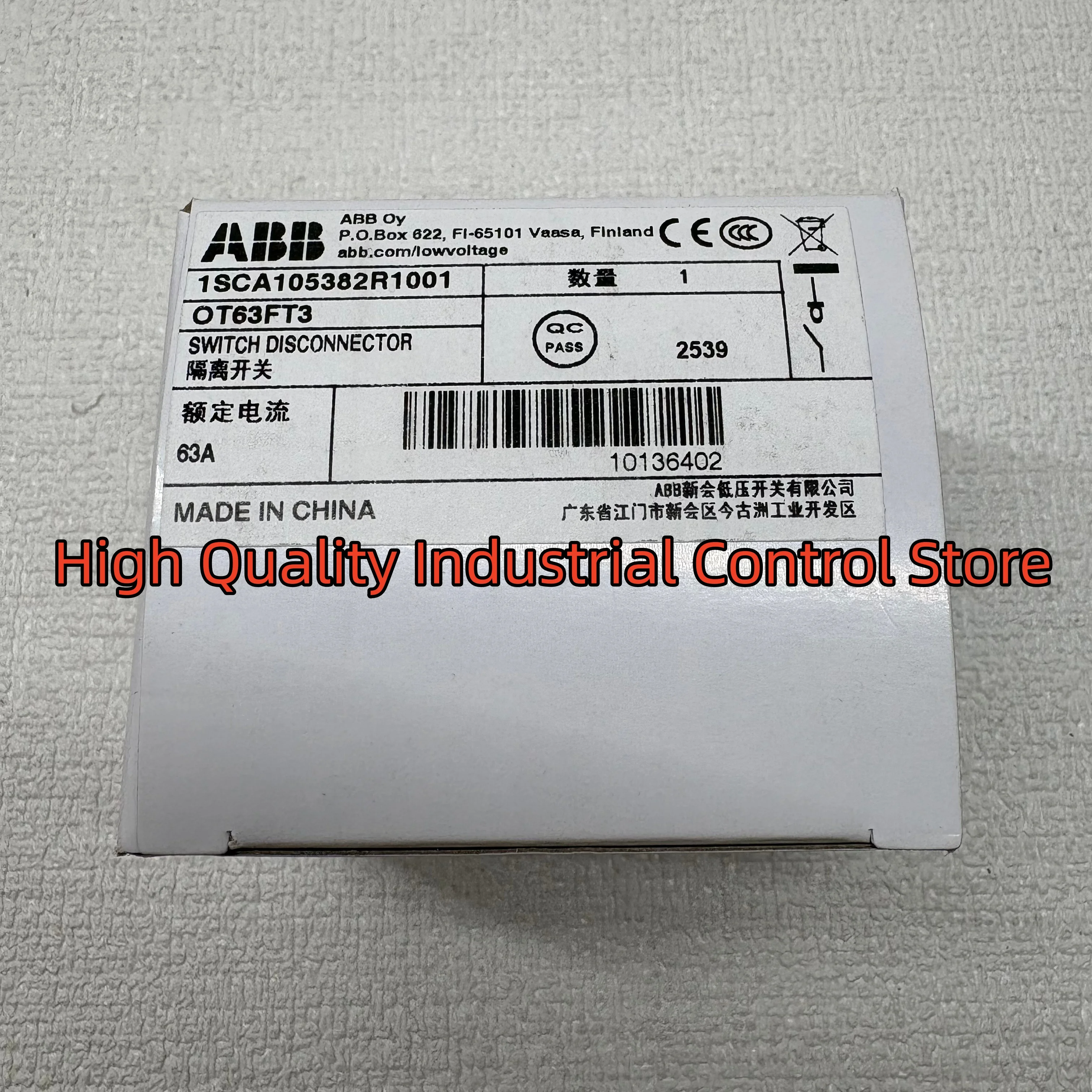 

New OT63FT3 1SCA105382R1001 disconnecting switch original