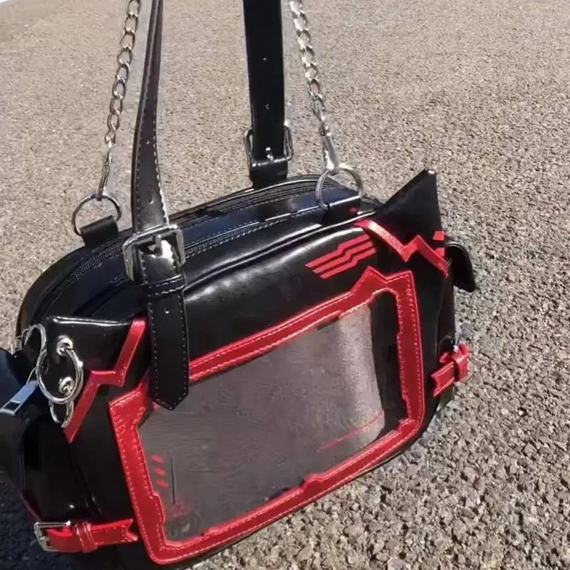 Bloom Large Capacity Mechanical Meow Itabag Women Versatile Transparent Shoulder Bags Ladies Haruku Leather Pain Bag 2025