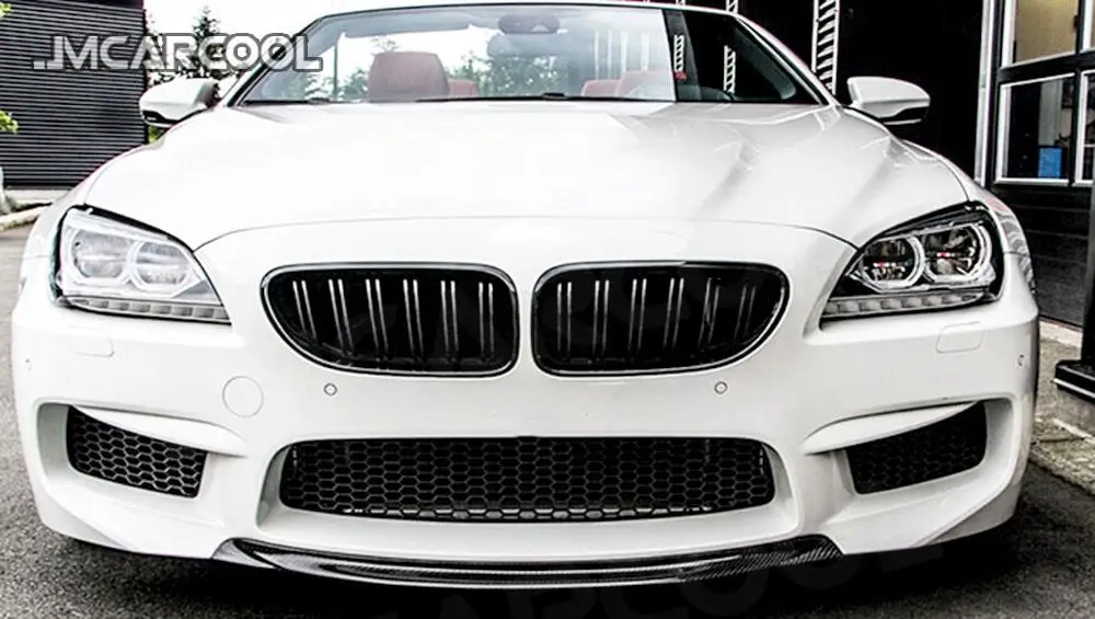 

JMCARCOOL Carbon fiber Black Front Bumper Lip Spoiler Fit for BMW 6 Series F06 F12 F13 M6 2013 2014 2015 2016 2017 2018