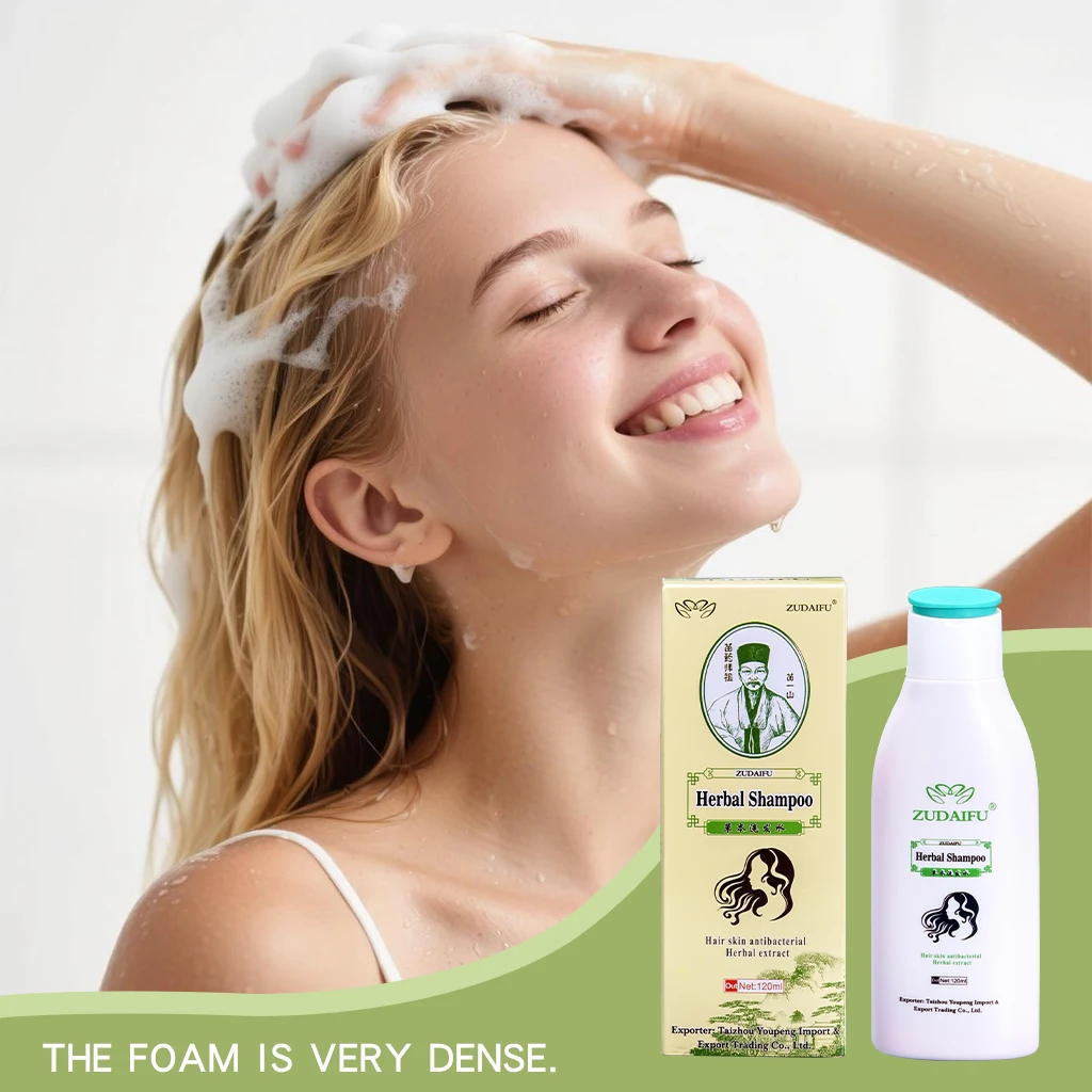 Champú a base de hierbas Zudaifu, 120/300ML, anticaspa, antipicazón, cuidado del cabello, psoriasis, eczema, seborrea, caspa, limpieza profunda del cuero cabelludo