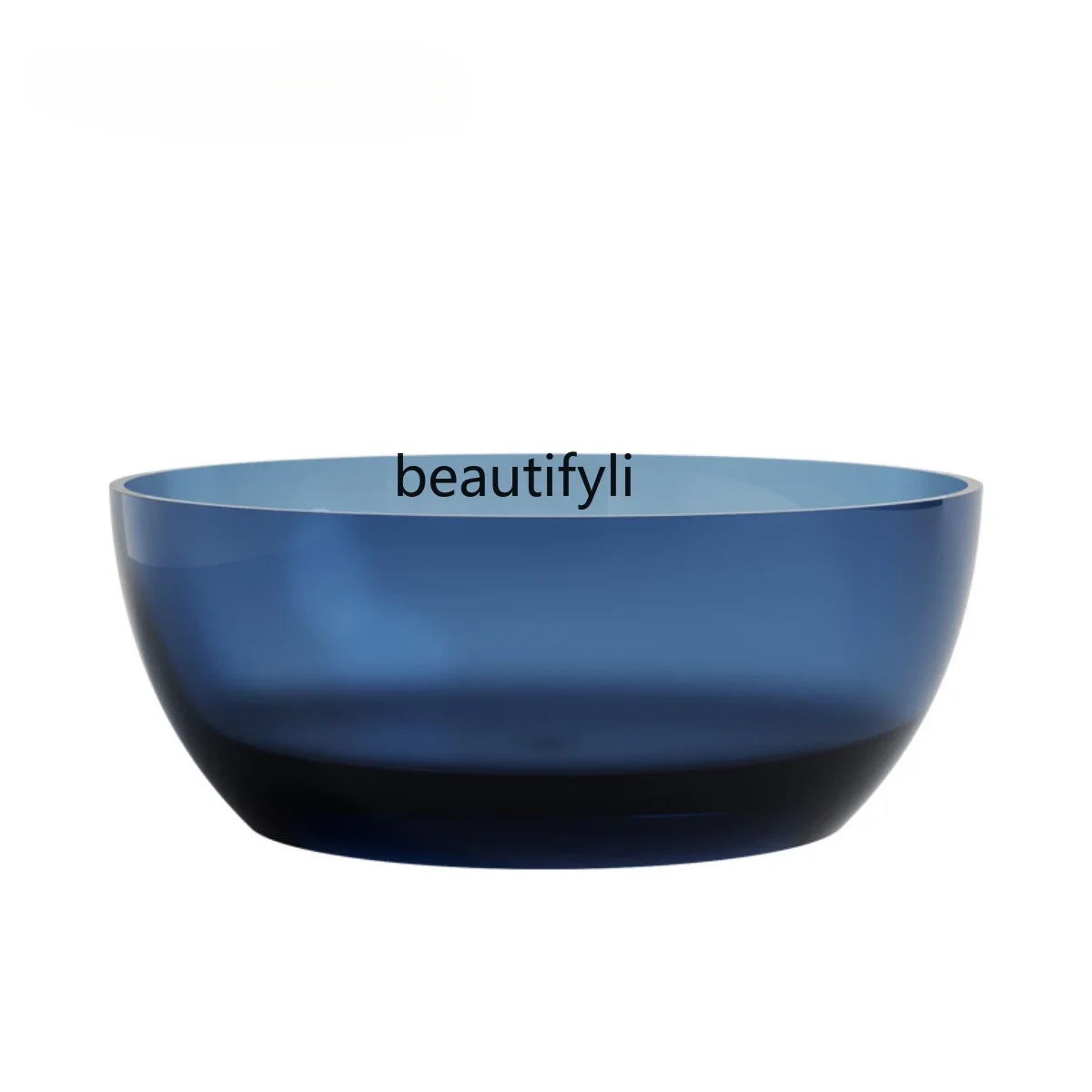 Transparent round bathtub Color resin integrated hotel double separate bathtub53