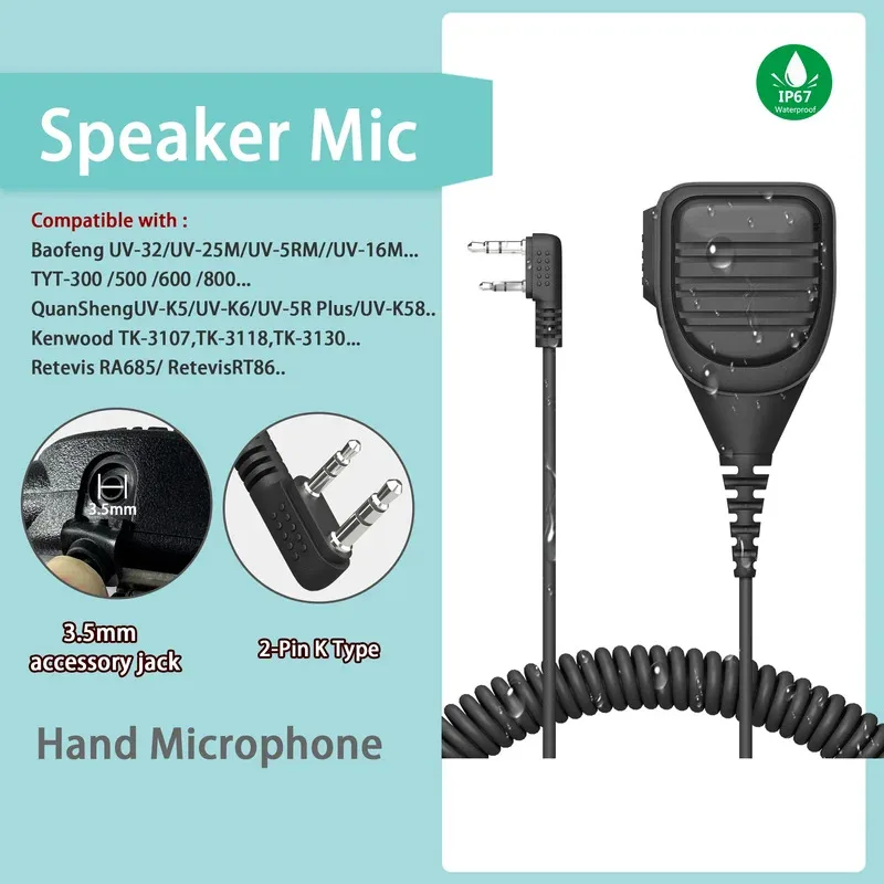 UV5R ΡΠ°ΡΠΈΡ Ρ Π΄ΠΈΠ½Π°ΠΌΠΈΠΊΠΎΠΌ, Π²ΠΎΠ΄ΠΎΠ½Π΅ΠΏΡΠΎΠ½ΠΈΡΠ°Π΅ΠΌΡΠΉ ΡΡΡΠ½ΠΎΠΉ ΠΌΠΈΠΊΡΠΎΡΠΎΠ½, 2-ΠΊΠΎΠ½ΡΠ°ΠΊΡΠ½ΡΠΉ K-ΡΠΈΠΏ, ΡΠΎΠ²ΠΌΠ΅ΡΡΠΈΠΌΡΠΉ Ρ Baofeng UV-32 Quansheng Kenwood TYT Radio UV5R ΡΠ°ΡΠΈΡ Ρ Π΄ΠΈΠ½Π°ΠΌΠΈΠΊΠΎΠΌ, Π²ΠΎΠ΄ΠΎΠ½Π΅ΠΏΡΠΎΠ½ΠΈΡΠ°Π΅ΠΌΡΠΉ ΡΡΡΠ½ΠΎΠΉ ΠΌΠΈΠΊΡΠΎΡΠΎΠ½, 2-ΠΊΠΎΠ½ΡΠ°ΠΊΡΠ½ΡΠΉ K-ΡΠΈΠΏ, ΡΠΎΠ²ΠΌΠ΅ΡΡΠΈΠΌΡΠΉ Ρ Baofeng UV-32 Quansheng Kenwood TYT Radio