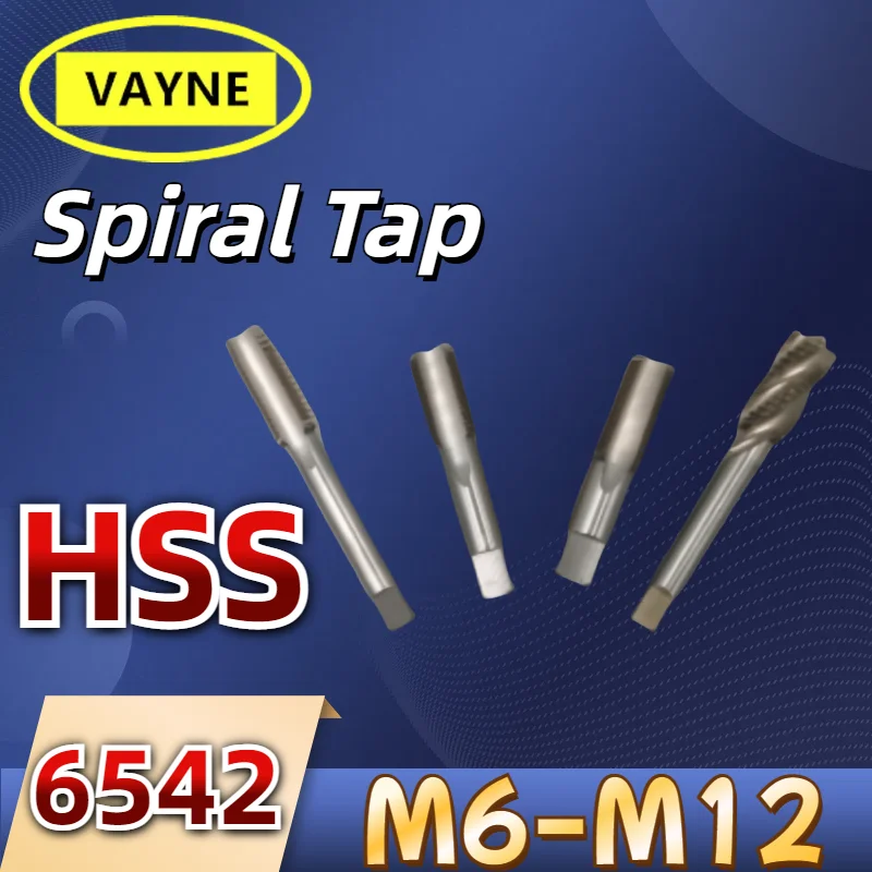 

1 PCS 6542 Spiral groove machine with taps M6 M7 M8 M8X0.75 M9 M10 M10X1.25 M11 M12 blind hole titanium plating yellow coating