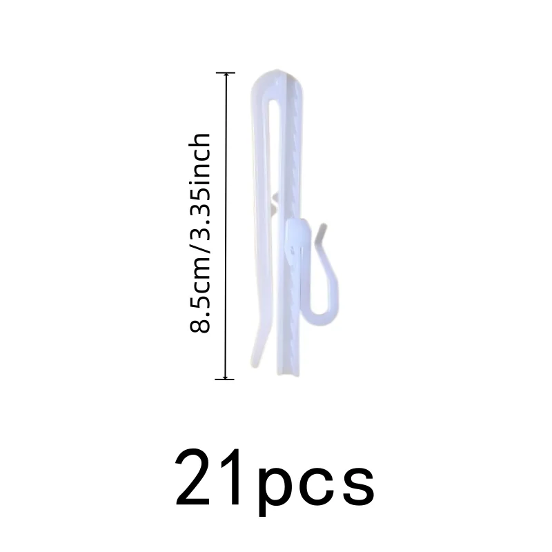 21 pcs 8.5cm Raise Lower Curtain Clips, Blinds Installation, Easy Install Simple Setup, No Drilling Required
