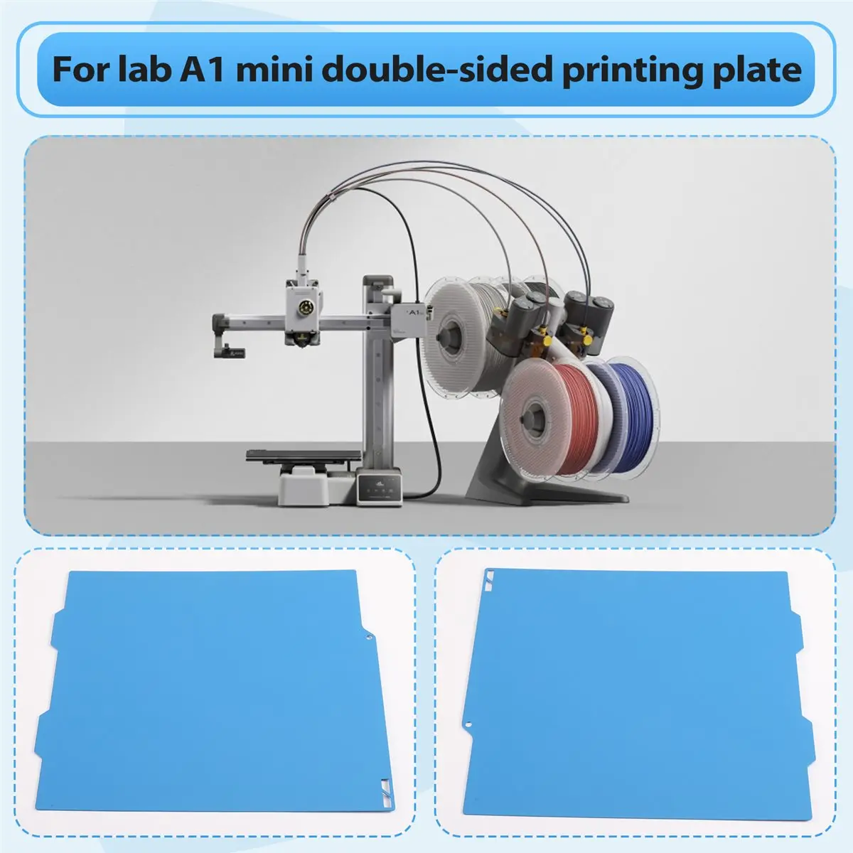 Double-Sided Printing Build Plate 184x184mm for A1 Spring Steel Sheet Blue Cold-Printing Plate