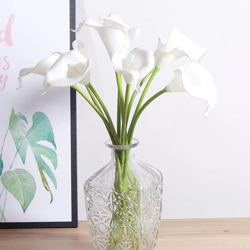 5pcs Artificial Flower Horseshoe Lotus Wedding Wreath Home Room Table Festival Decor Outdoor Garden Vase Bridal Bouquet DIY Gift