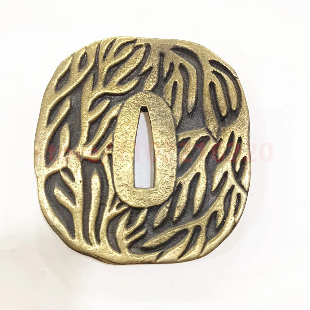 Protector de manos Tsuba de latón y cobre muy exquisito para Japón Real Samurai Katana espada accesorios piezas buenas
