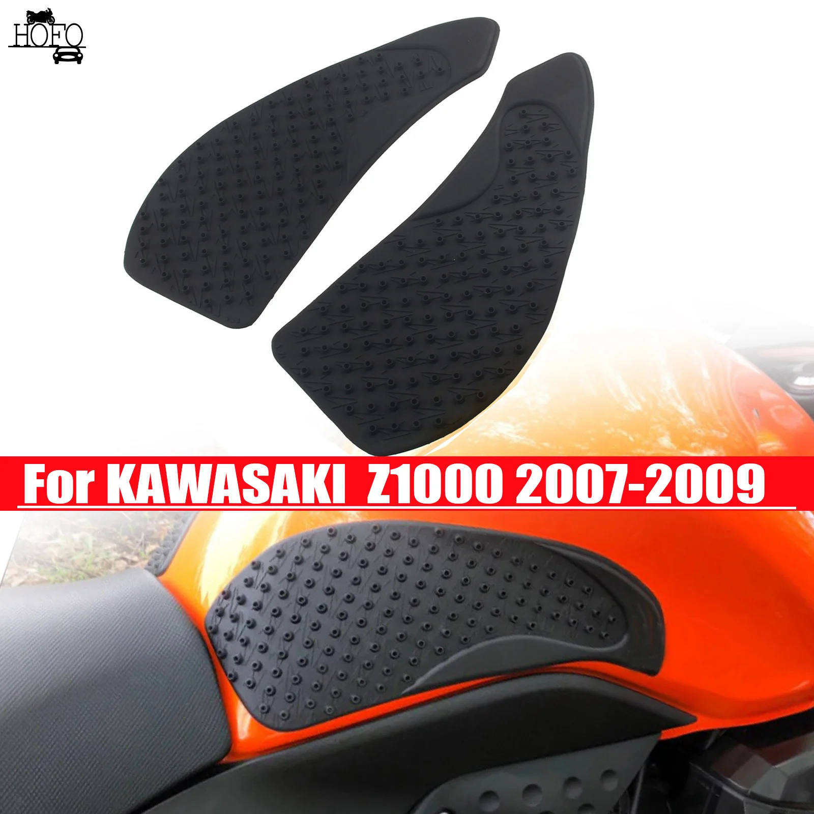 For KAWASAKI  Z1000 2007 2008 2009 Motorcycle Fuel Tank Pads Anti-slip Knee Grip Decals