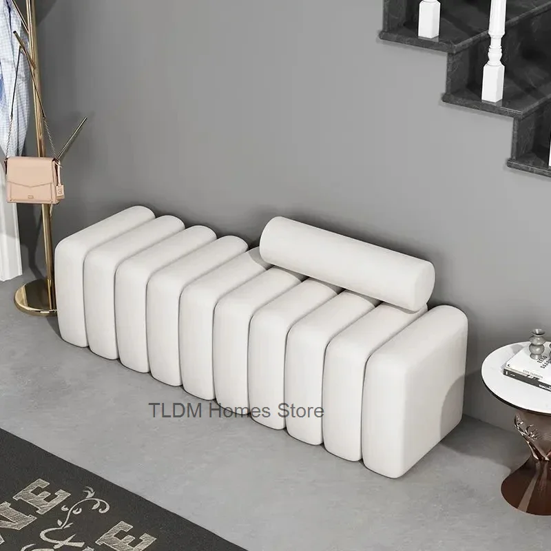 

Creative Sofa Stool Light Luxury Shoe Stool Clothing Store Rest Long Bench Living Room Rectangular Sofa Stool Bed End Stool LR30