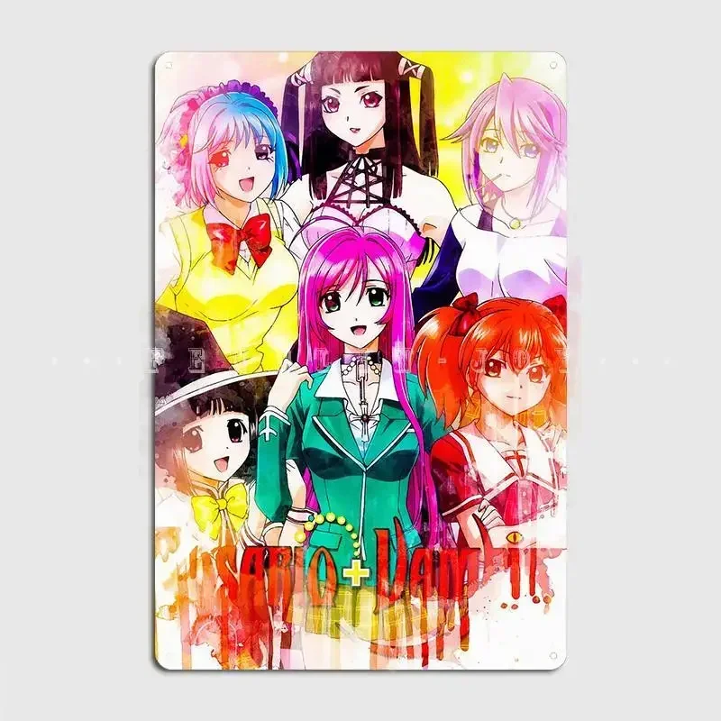 Rosario Vampire Metallschild für Wand, Höhle, Club, Bar, lustiges Gemälde, Dekor, Blechschild, Poster
