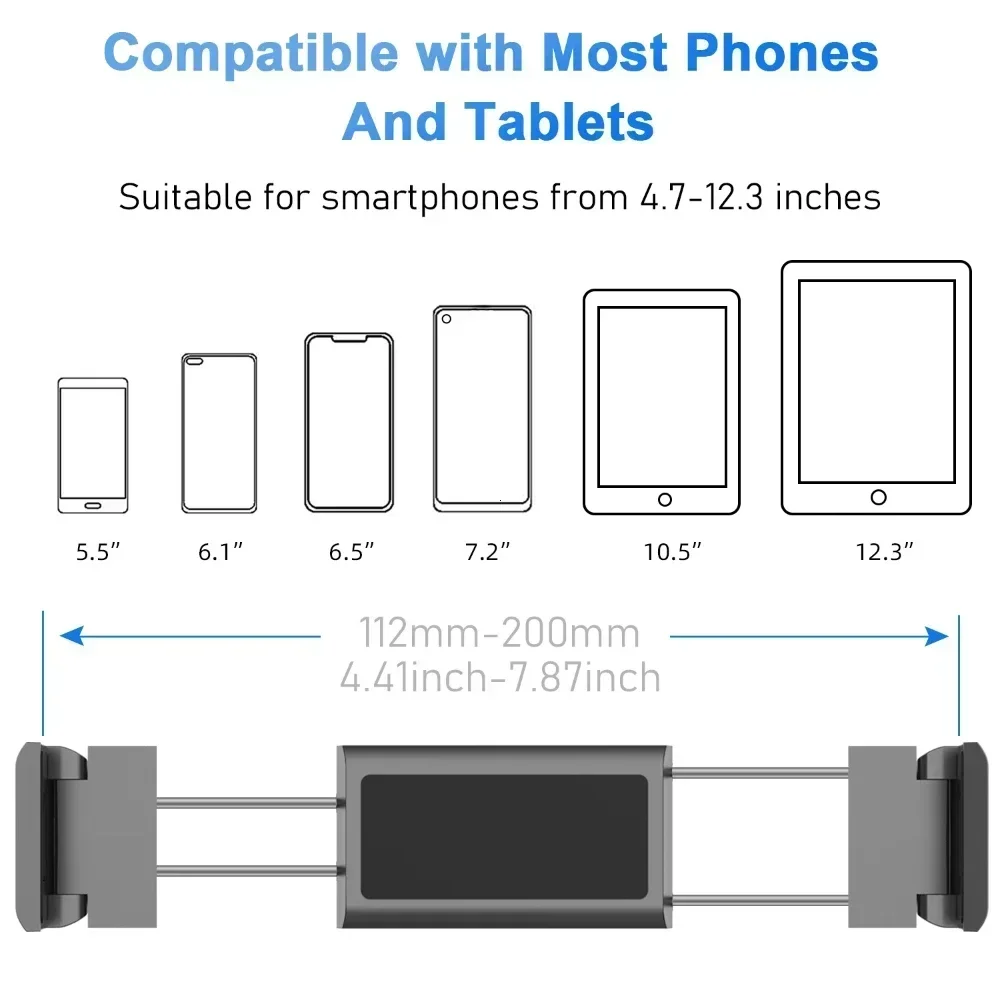 Adjustable Telescopic Car Headrest Mount for Phone & Tablet 6