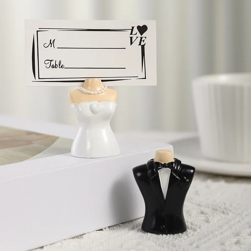 

(40 Pcs/lot) Newest Party gift for guests of Bride and Groom Place card holders for Bridal shower Party card wedding souvenirs