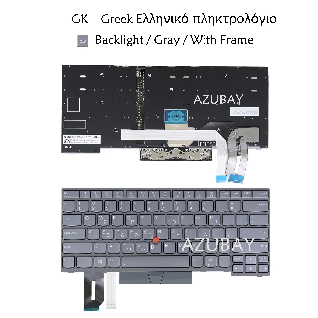 Backlit Laptop Keyboard For Lenovo Thinkpad P14s Gen 1 20S4 20S5 20Y1 20Y2, P14s Gen 2 20VX 20VY 21A0 21A1,E480 20KN 20KQ Greek