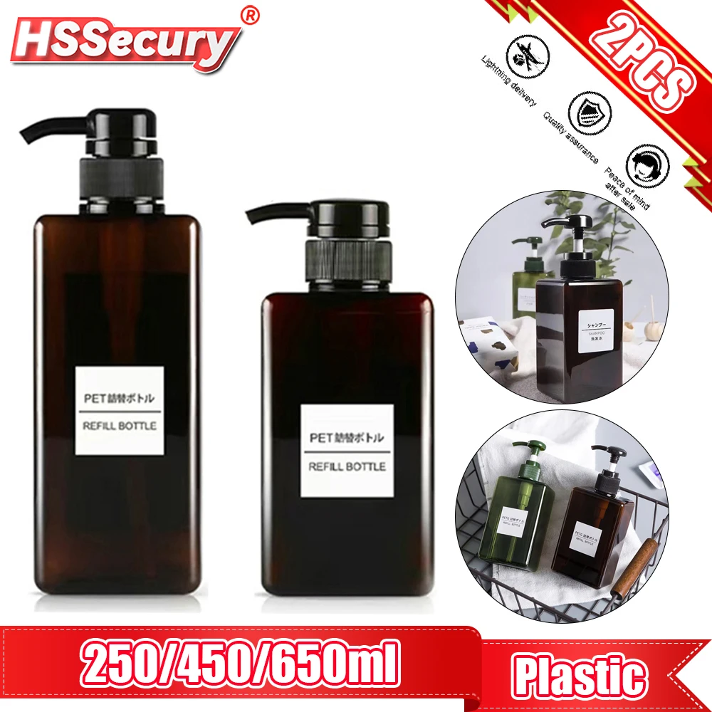 

450/650ml Empty Foaming Soap Dispenser Bathroom Hand Sanitizer Shampoo Body Wash Lotion Refillable Bottle For Bathroom Kitchen