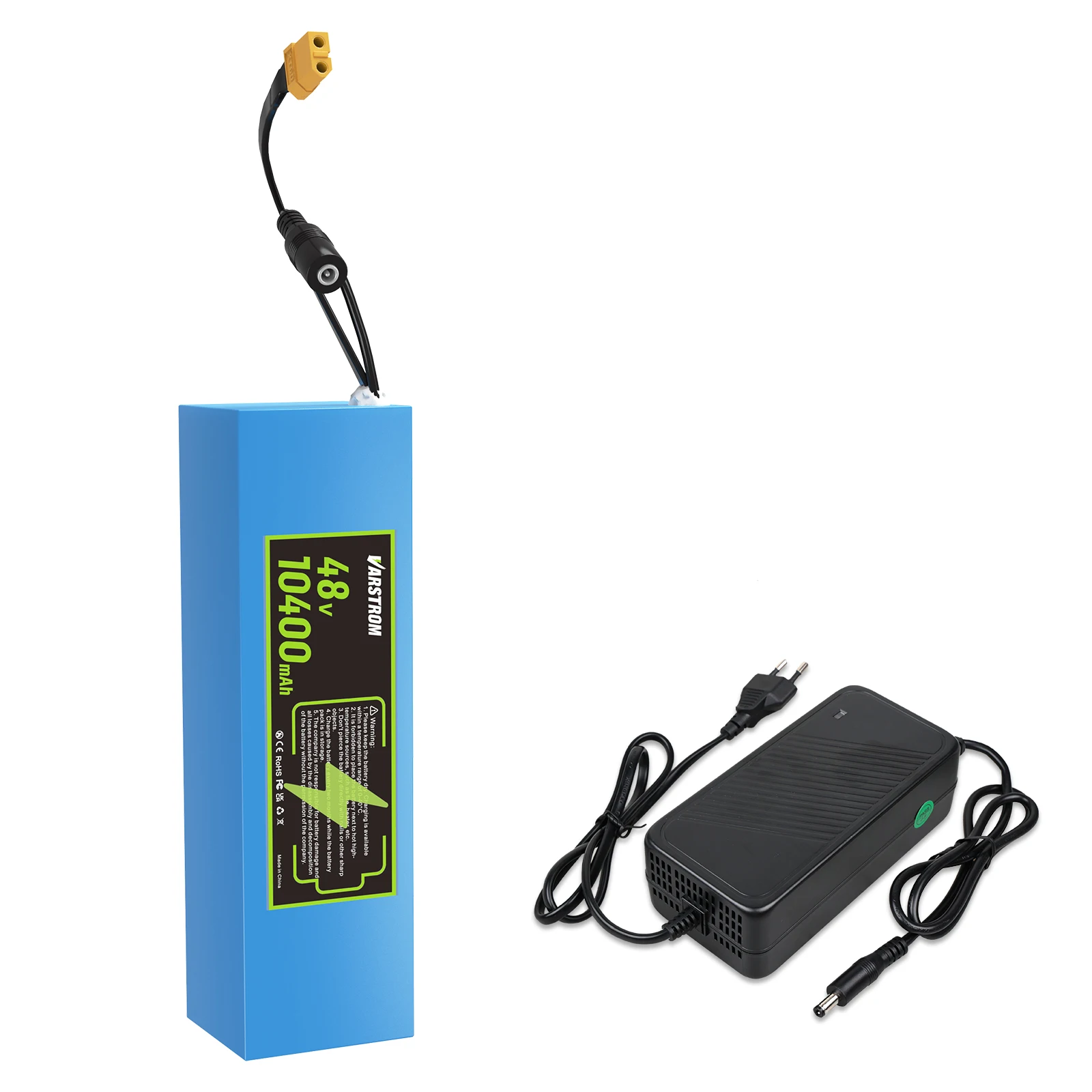 48 V 10,4 Ah E-Bike-Akku, wiederaufladbarer Lithium-Akku mit Schnellladegerät, kompatibel mit BAFANG/Tongsheng E-Bike-Konvertierung