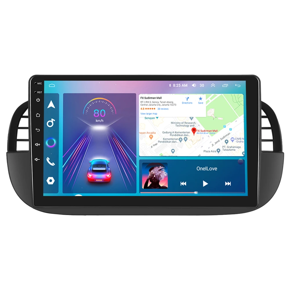 Podofo 2 Din WIFI Autoradio Voor FIAT 500 2007-2015 Draadloze Carplay Android Auto Multimedia Speler Mirrorlink autoradio - afbeelding 2
