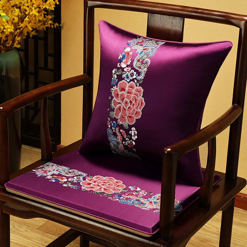Oriental Chinese Style Mahogany Chair Seat Cushion, 3cm Thick High Density Sponge Pad, Solid Wood Taishi Chair, Round Ring Chair