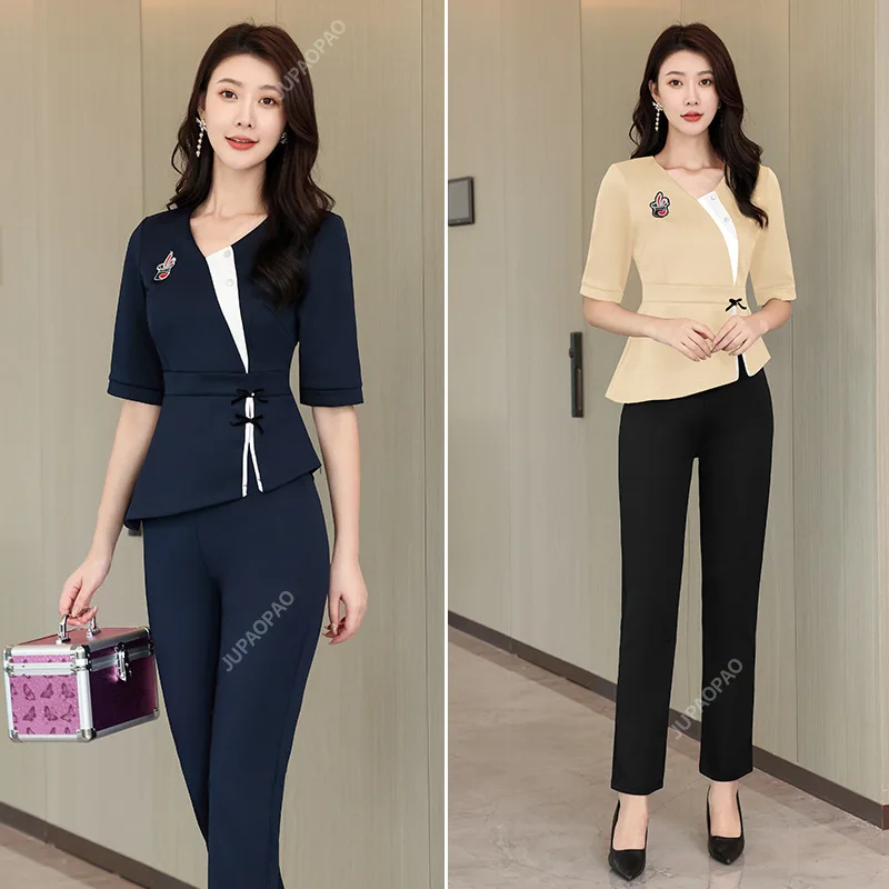 

Beauty Salon estheticienne Spa Uniform Massage Work Clothes Foot Therapist Work Gowns for Women Beautician Uniform Suit S-3XL