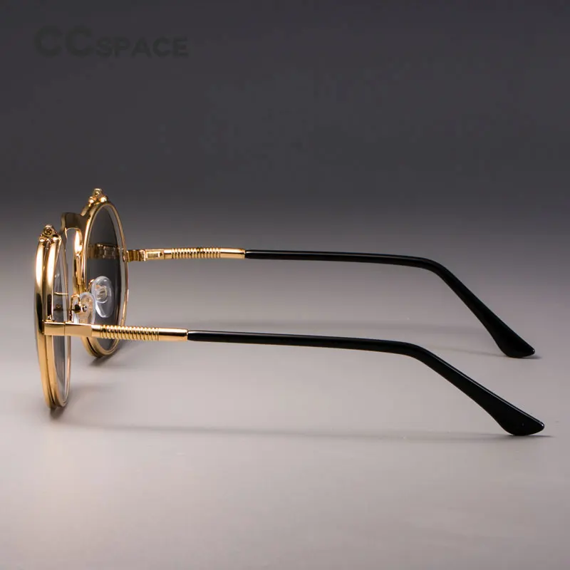 3057 STEAMPUNK Metal Round Sunglasses Men Women Retro CIRCLE SUN GLASSES Brand Designer Fashion Eyewear Shades UV Protection
