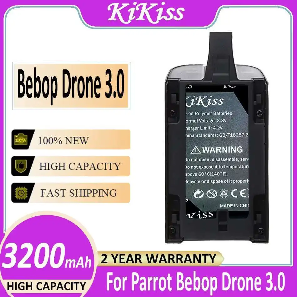 

Drone Battery 3200Mah For Parrot Bebop 3.0 Lipo Upgraded Outdoor Backup Reliable Replacement