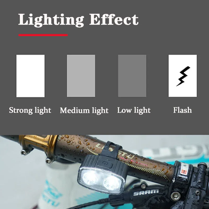 Bicycle Front Rear Light Set USB Charge Bike Waterproof Headlight Light MTB Cycling Taillight LED Lantern Bicycle Accessories