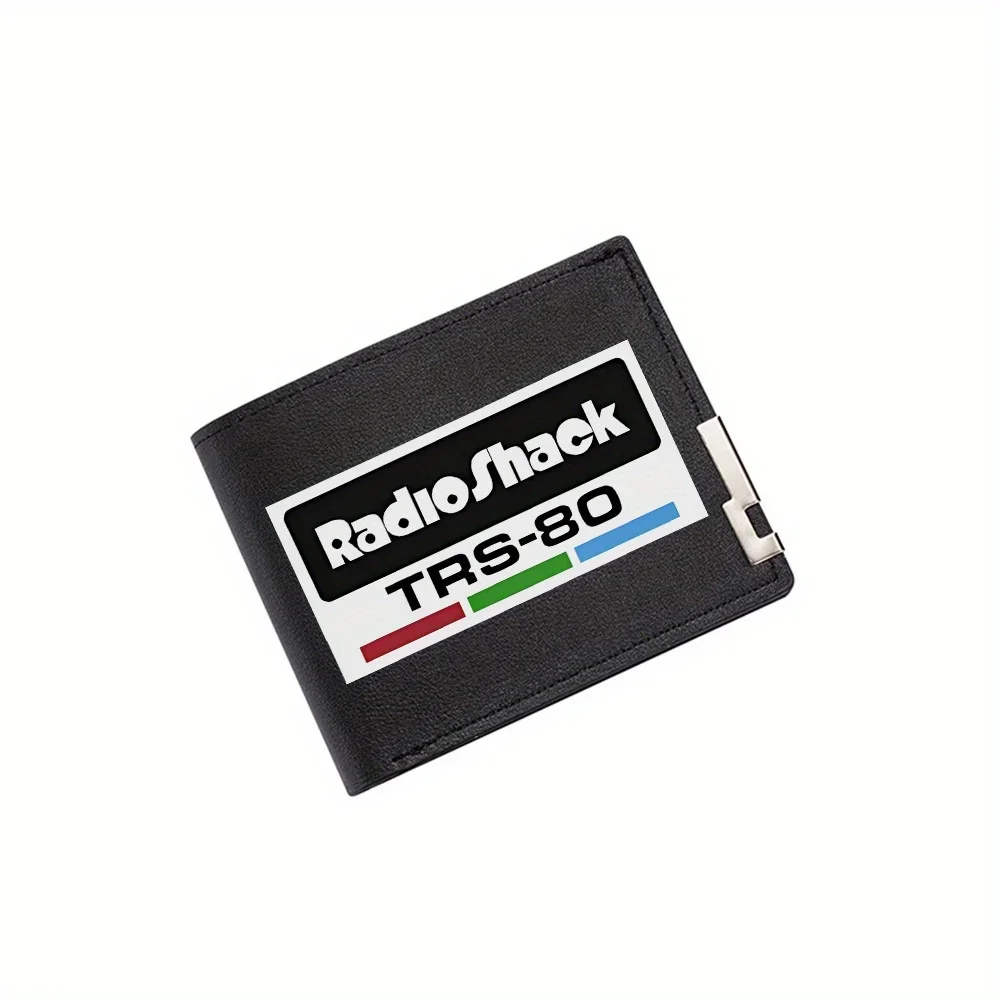 

RadioShack TRS-80 Ретро дизайн логотипа Мужской кошелек с принтом Простой современный стильный деловой кошелек для отца и бойфренда L