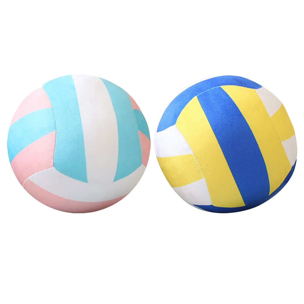 2 Pcs Volleyball Plush Toy Pink Decorations Gifts for Teen Girls Sports Bedroom Beach Lover Stuff Pp Cotton Pillow Child