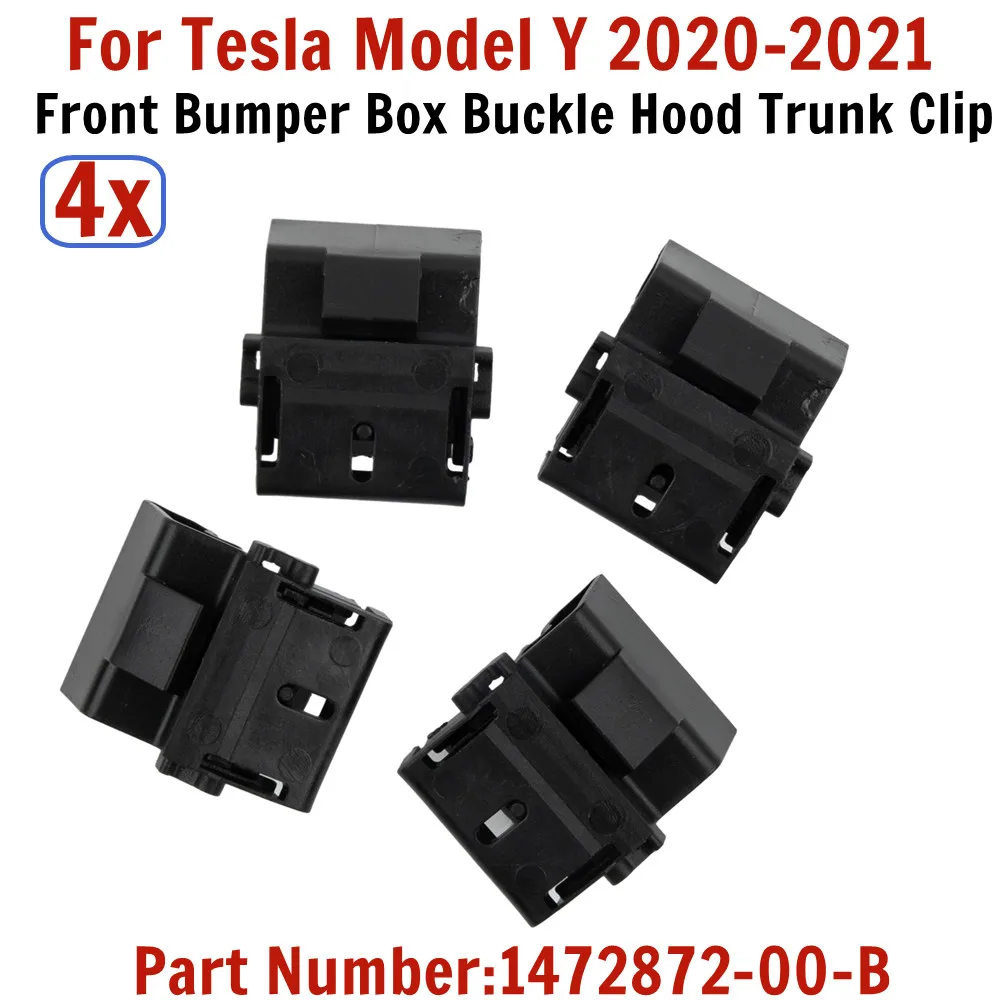 Réinitialisation de Coffre de Pare-Choc Avant pour Voiture, Accessoire pour Modèles Y 2020-2021, 1472872-HO B, 4/1 Pièces