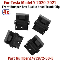 4/1PCS For Tesla Model Y 2020-2021 Front Bumper Box Buckle Hood Trunk Clip 1472872-00-B Box Buckle Hood Trunk Clip Car Accessori