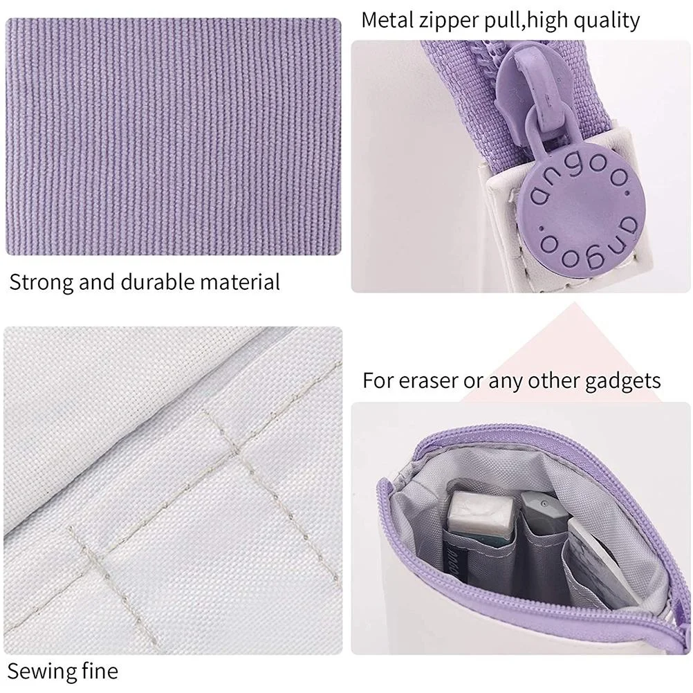 Multifunctional telescopic pencil bag simple portable stationery bag standing pen container 18.5*12.5cm