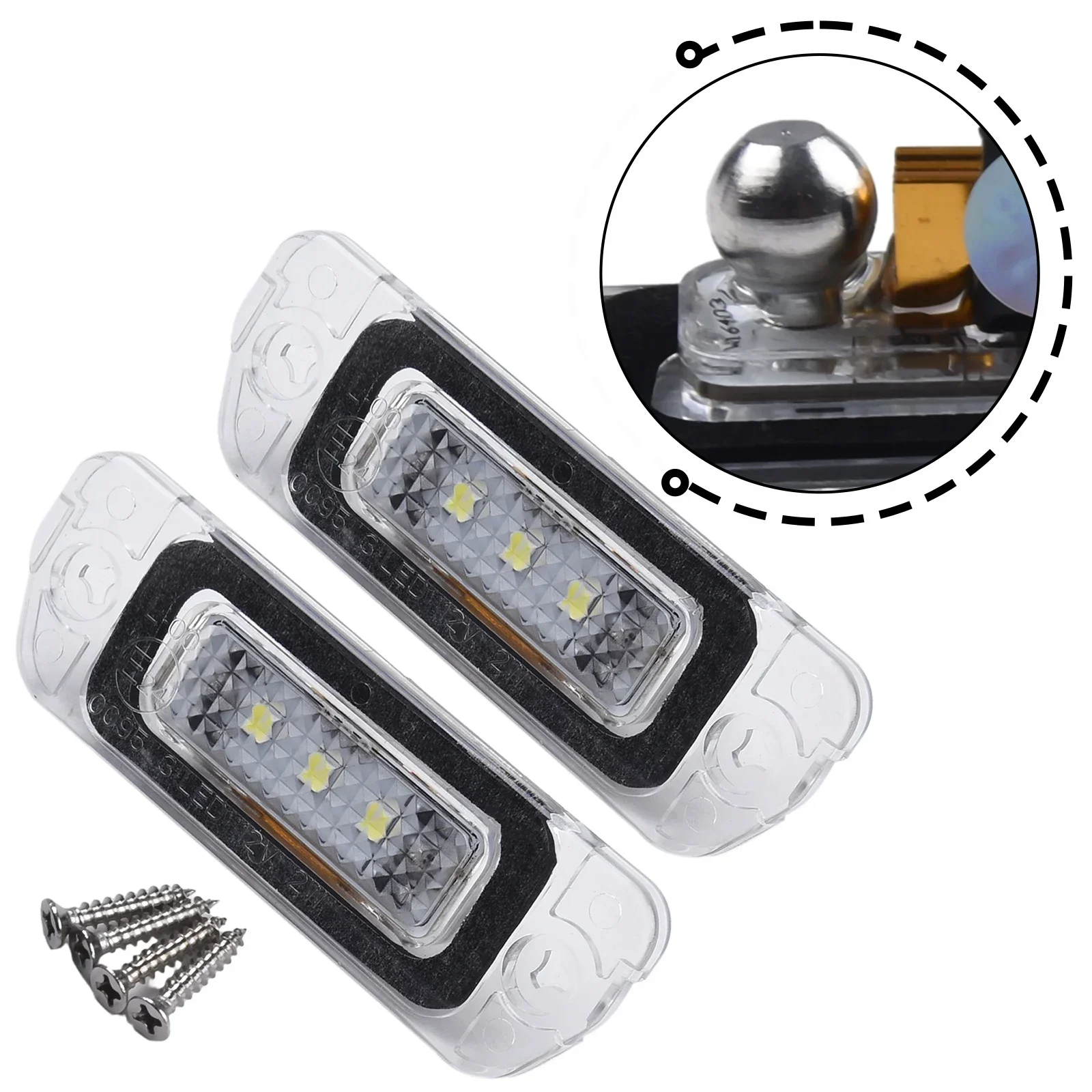 2x Car LED License Plate Light For Mercedes-Benz GL350 GL450 GL500 GL320 ML320 ML350 ML450 ML500 ML550 Car License Plate Light