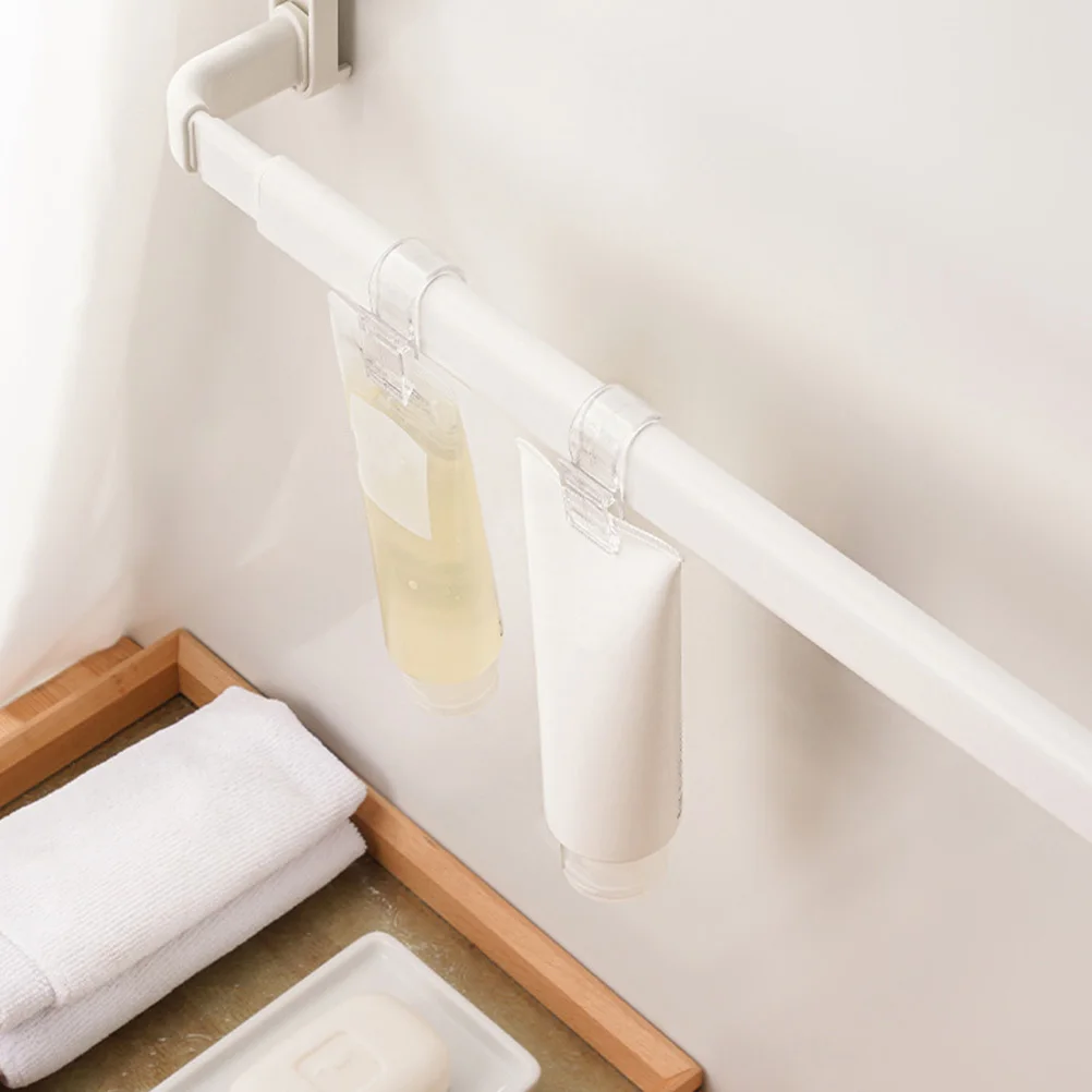 

12pcs Toothpaste Storage Clips Face Cleanser Holder Transparent Bathroom Hanger Milk ganizer ABS Material Multipurpose Hooks