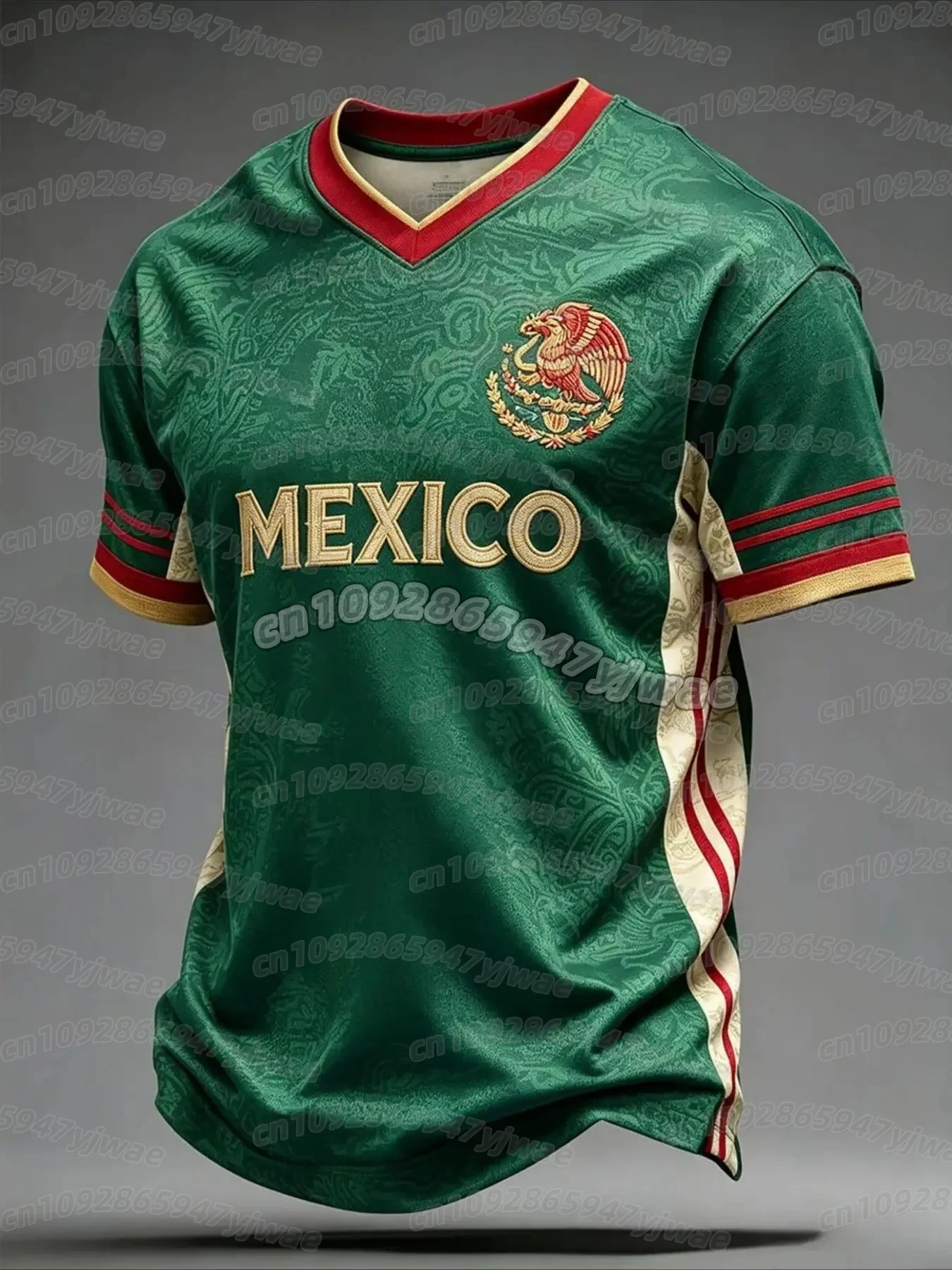 2026 Mexico National Flag Print Men's Women's Short Sleeve T-shirt 3D Print Tees Outdoor Football Jersey Sports Casual men Tops
