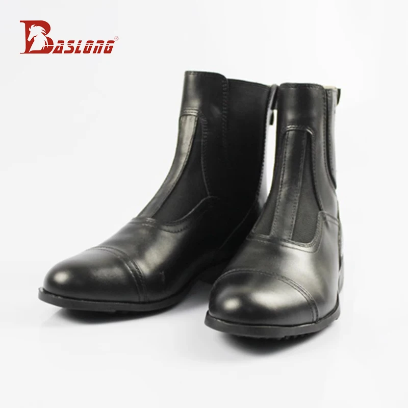 Baslong Equestrian Boots for Men and Women, Cowhide Leather Equestrian Boots, Spring and Summer Riding Short Boots, Wear-Resistant, Non-Slip, Shock-Absorbing, Breathable, Rider Equipment