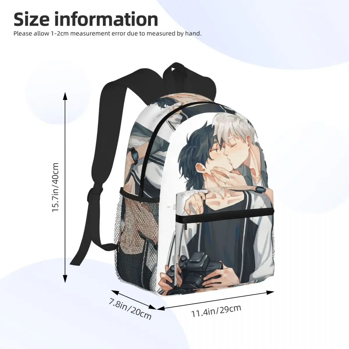 Link Click Anime Student Backpack School Bag Hiking Travel Daypack for Boys Girls Fashion Bookbag Shoulder Bags