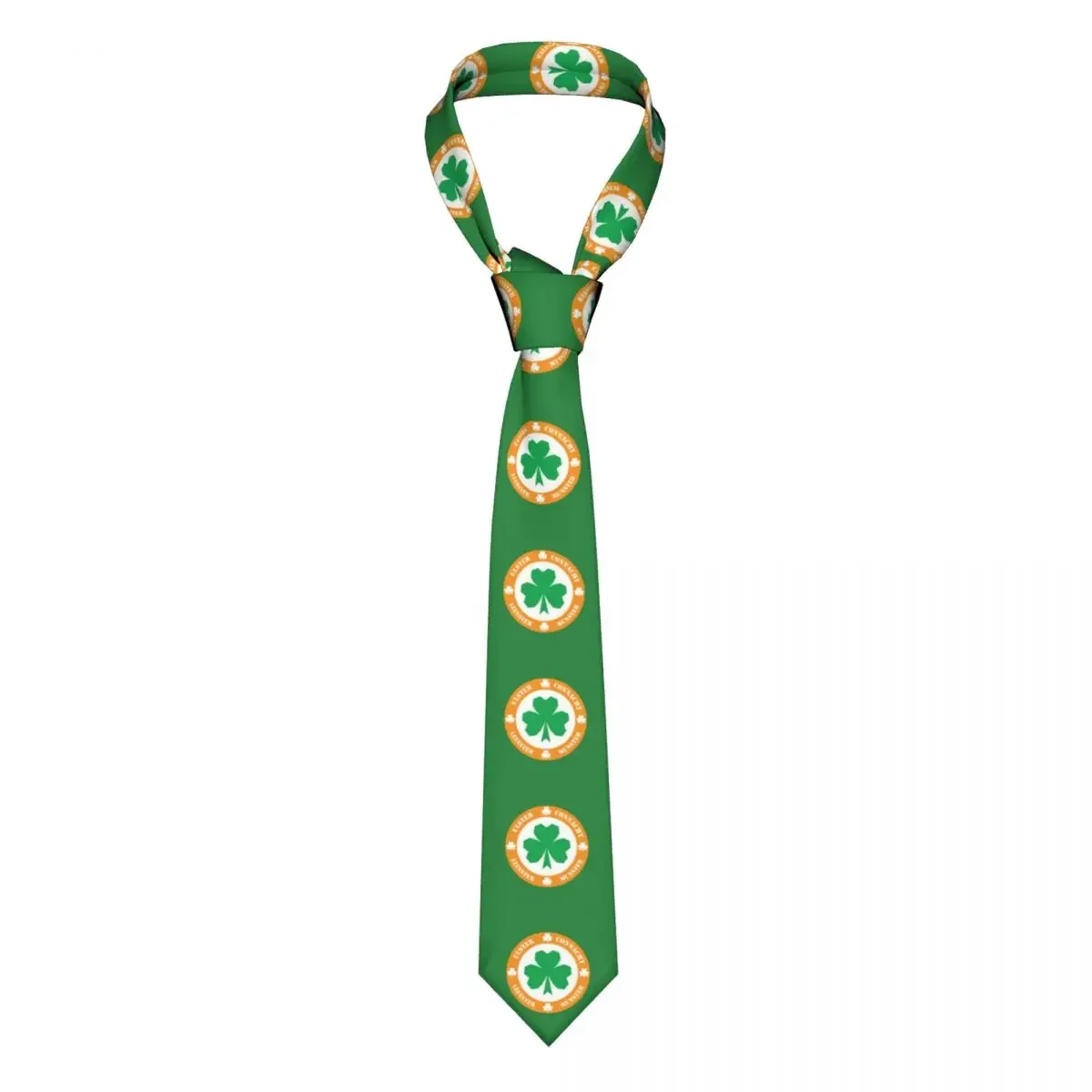 Custom Ireland Irish Shamrock Ties Mens Formal Silk Day Neckties for Wedding