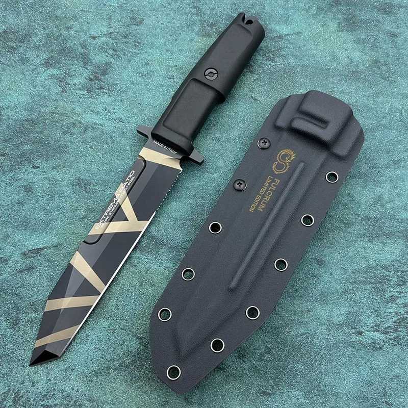 EX fulcrum Outdoor Tactical Knife Wilderness Mountaineering Camping Fixed Blade Knife High hardness steel Including K-sheath edc