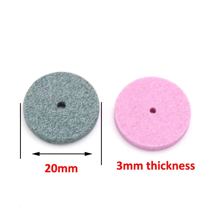 2-12pcs 20mm Mini Drill Grinding Wheel CeramicBuffing Polishing Pad Abrasive Disc 2.35/3mm Shank For Rotary Tool Accessories