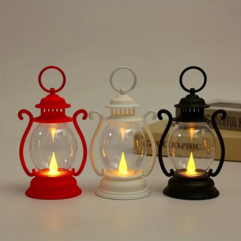 Ramadan Decoration Plastic Barn Lantern Led Lights Ramadan Kareem Decor Eid Mubarak Gift Al-Fitr Eid Festival Party Supplies