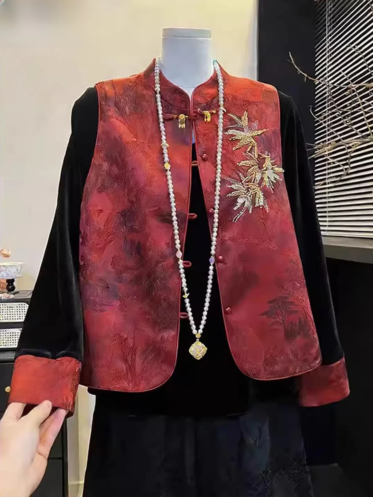 

Gold Velvet Women's Suit Xiopa andma Wedding Dr Spring New Chinese Sle National Faion Vest Top Long Pants Polyester ...