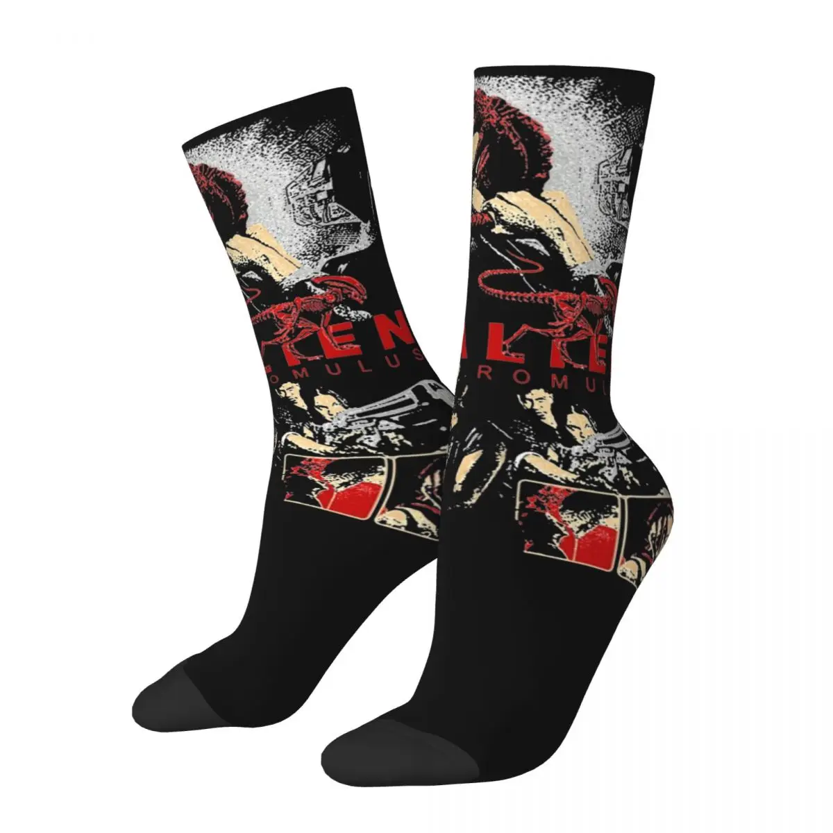 

Female Male Alien Romulus Horror Movie Socks Super Soft Fashion 2024 New Socks Harajuku Stuff Middle TubeCrew Socks Gift Idea