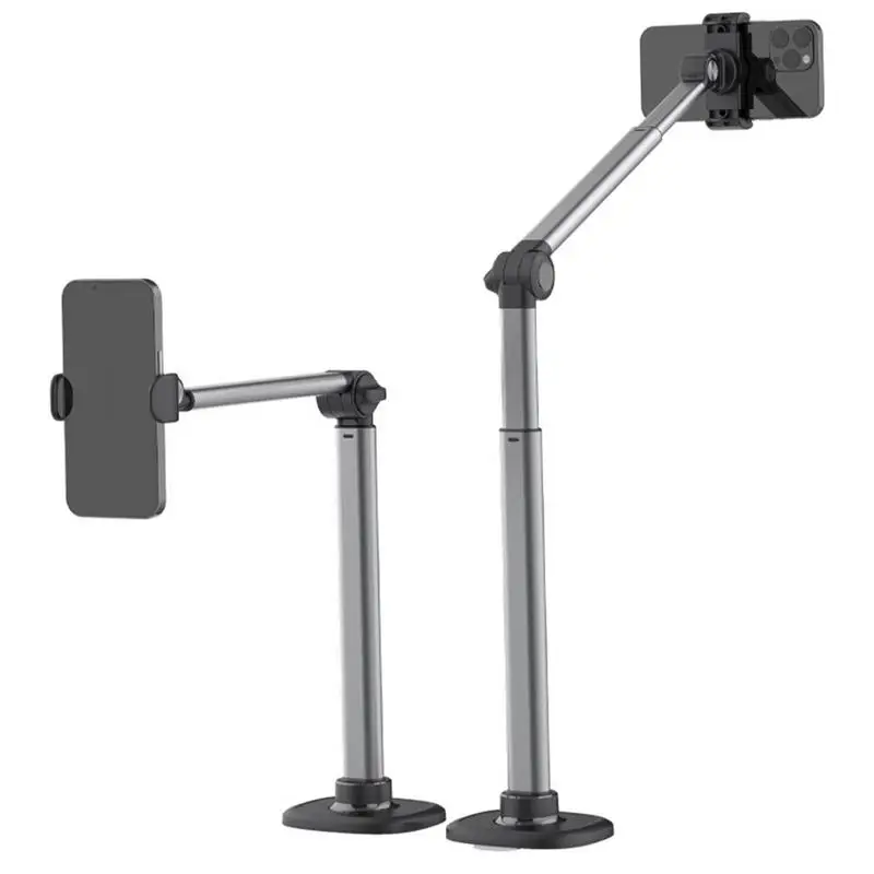 Overhead Mobile Phone Mount Tripod Holder 360 Degree Rotating Aluminum Desktop Stand For Vlogging Photography Online