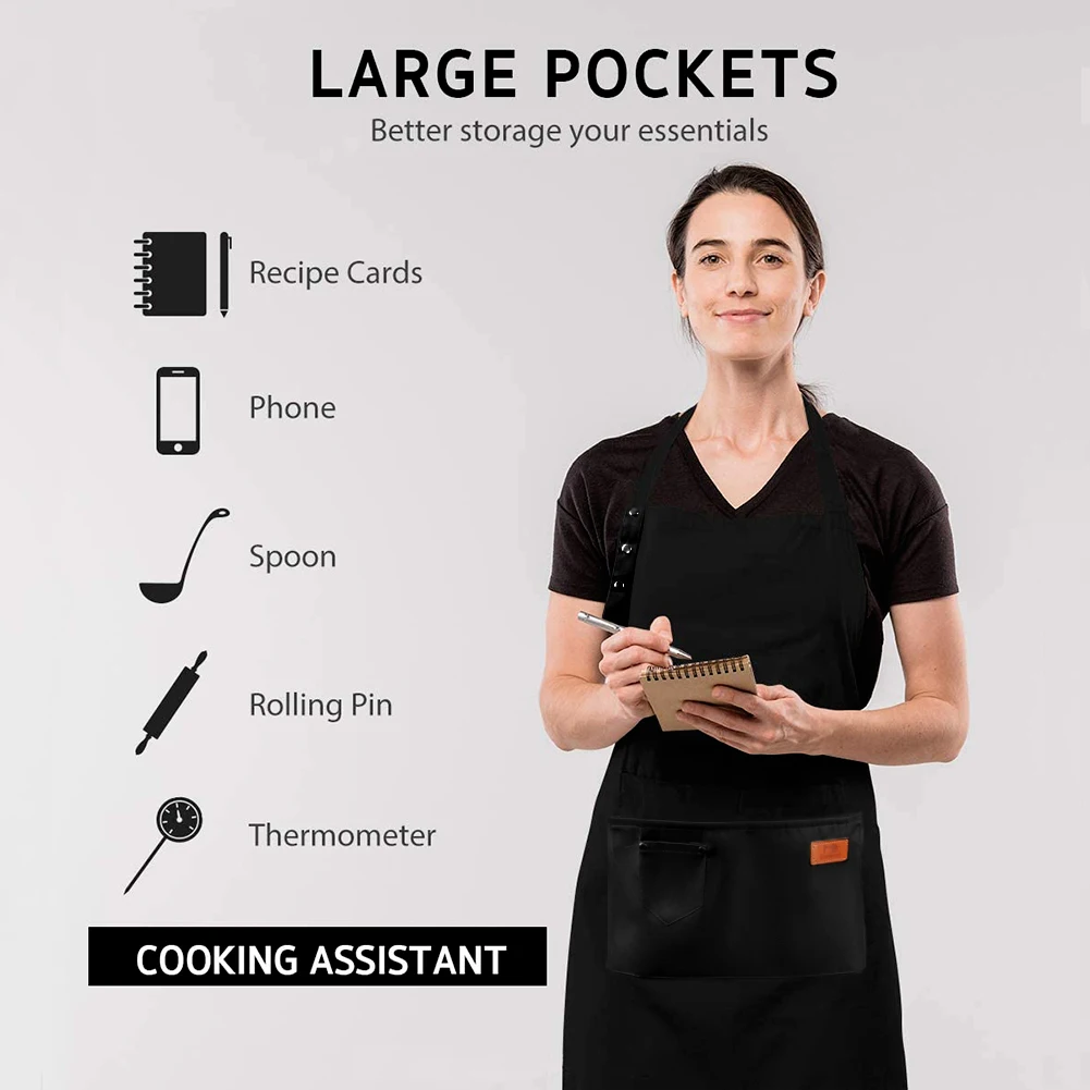 New Fashion Canvas Kitchen Aprons For Woman Men Chef Work Apron For Grill Restaurant Bar Shop Cafes Beauty Nails Studios Uniform