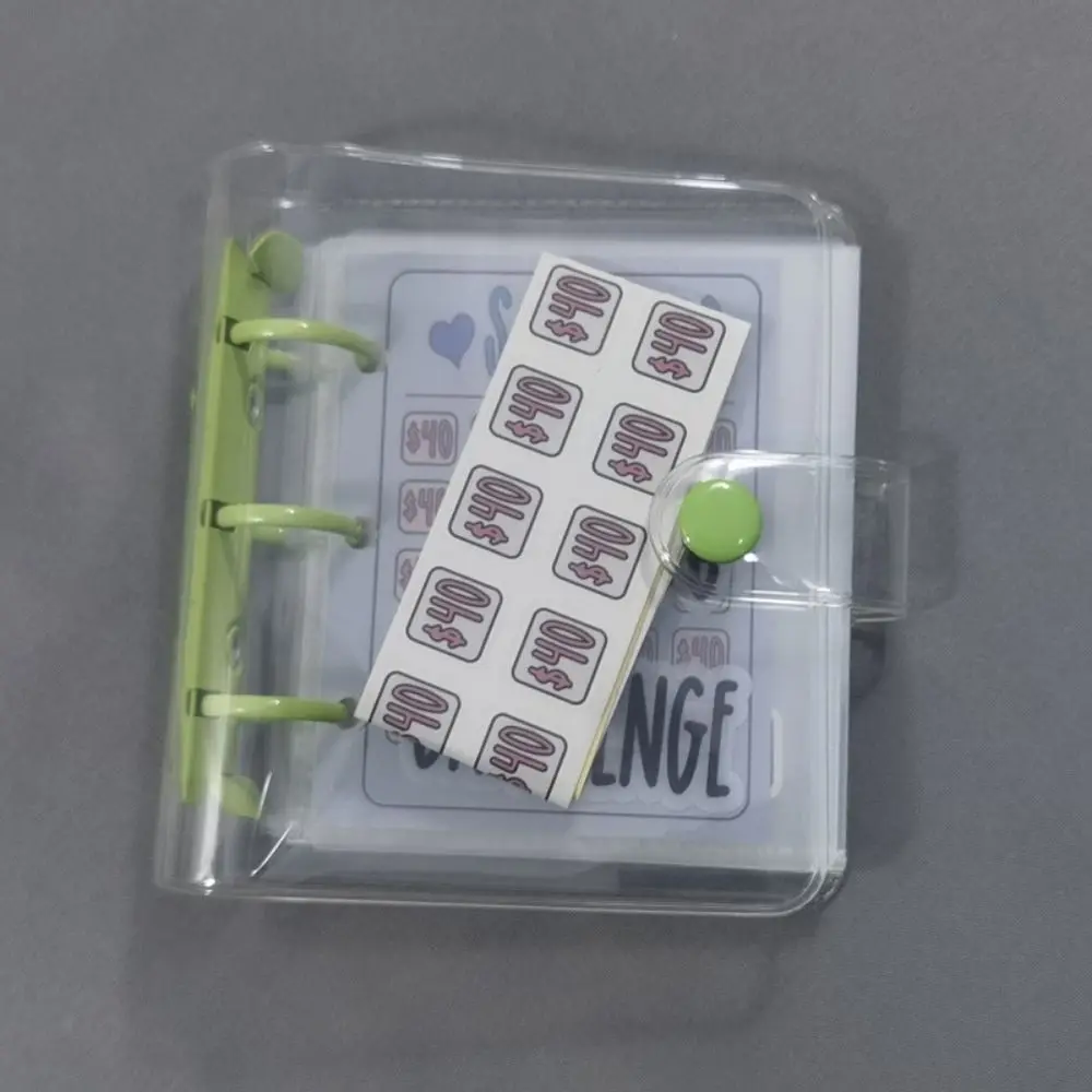 Mini-Geldsparordner aus PVC, 150 $/300/500/1000, Mini-Budgetordner, wasserfest, bunt, Spar-Herausforderungen-Buch