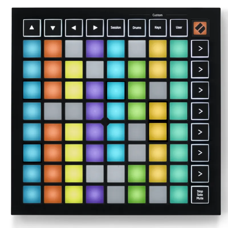 Novation Launchpad portable 64 RGB pad MIDI grid controller Mini MK3 for making and performing tracks with Ableton Live