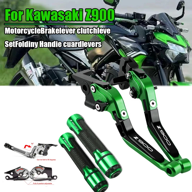 For Kawasaki Z900 Z 900 2017-2022 2020 2021 Motorcycle CNC Brake Lever Clutch Lever Set Adjustable Folding Handle Guard Levers